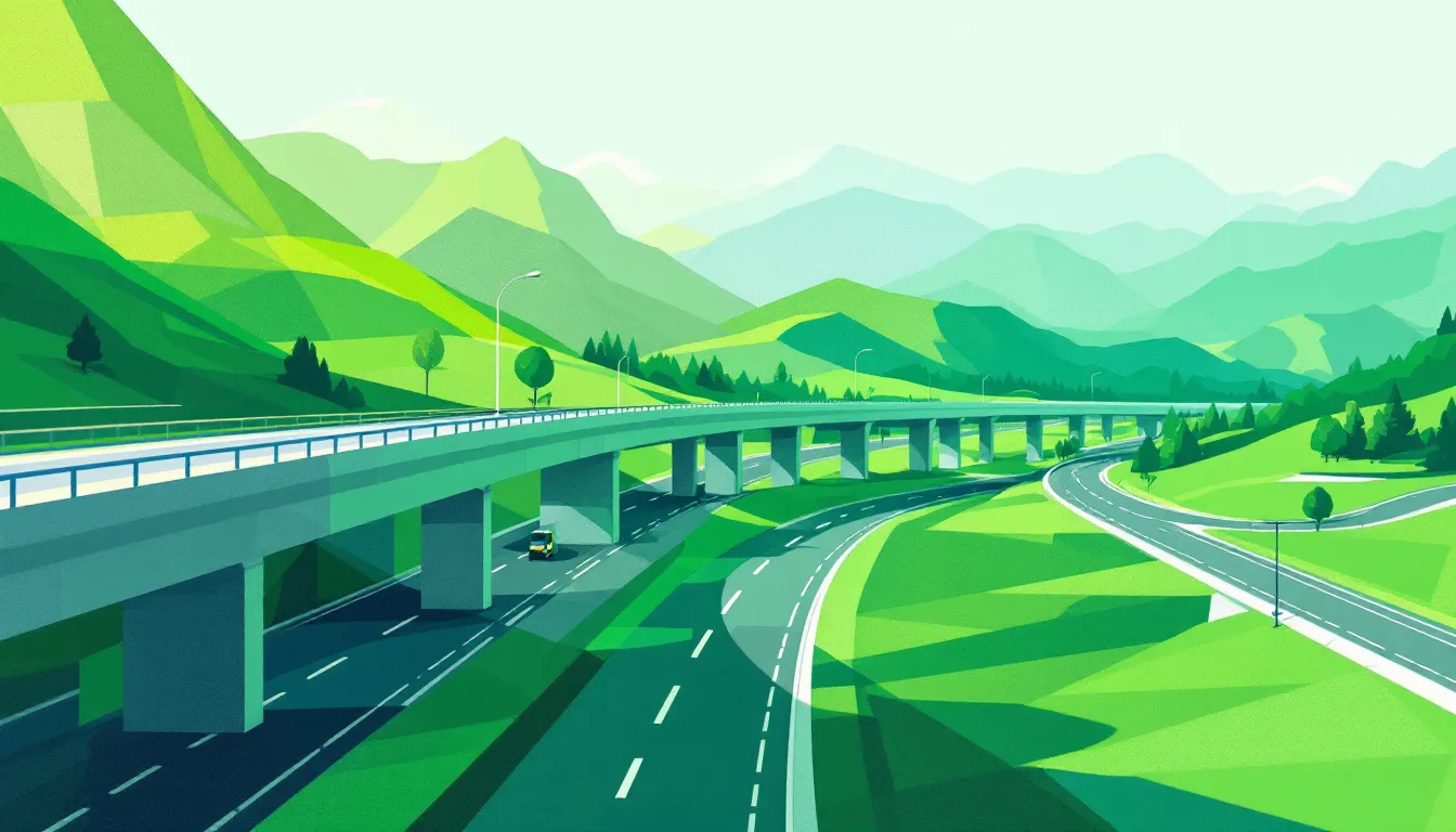 Representación conceptual de sistema de peaje en autopista vasca